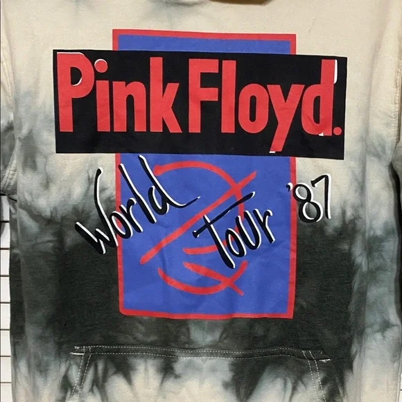 Pink Floyd Hoodie World Tour 87 Tie Dye Sweatshirt Size (34-36) S - Picture 2 of 8